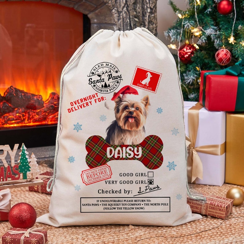 Personalized Photo Christmas Santa Sack For Christmas, Christmas Gifts Bags For Pets, Christmas Present Sack, Christmas Sack for Dogs Cats il_794xN.5500209959_at40_1.jpg