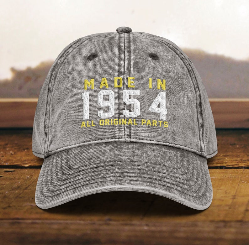 70th Birthday Gift, Vintage Embroidered Hat for 70th Birthday, Born In 1954 Cap il_794xN.5614716193_f0rp.jpg