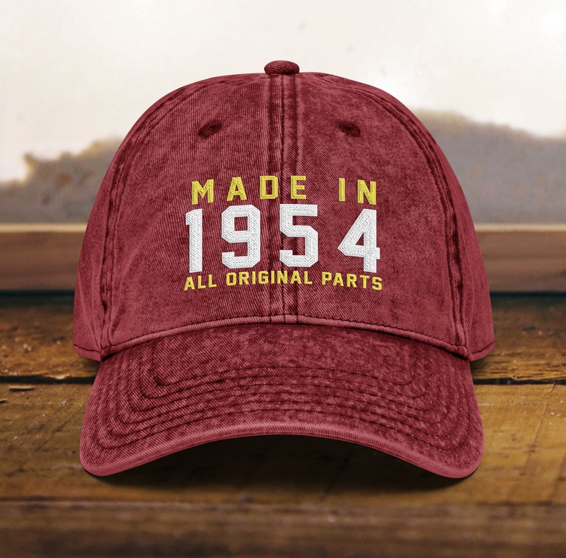 70th Birthday Gift, Vintage Embroidered Hat for 70th Birthday, Born In 1954 Cap il_794xN.5614716201_jhu3.jpg