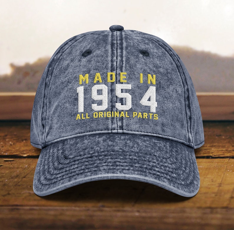 70th Birthday Gift, Vintage Embroidered Hat for 70th Birthday, Born In 1954 Cap il_794xN.5614717857_q124.jpg