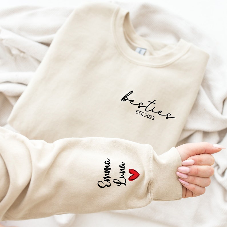 Besties Embroidered Sweatshirt, Personalized Embroiderd Sweatshirt, Custom Name Shirt, BFF Sweatshirt, Gift For Bestfriend, Birthday Gift For Bestie, Best Gift il_794xN.5616583042_timv.jpg?v=1743397315