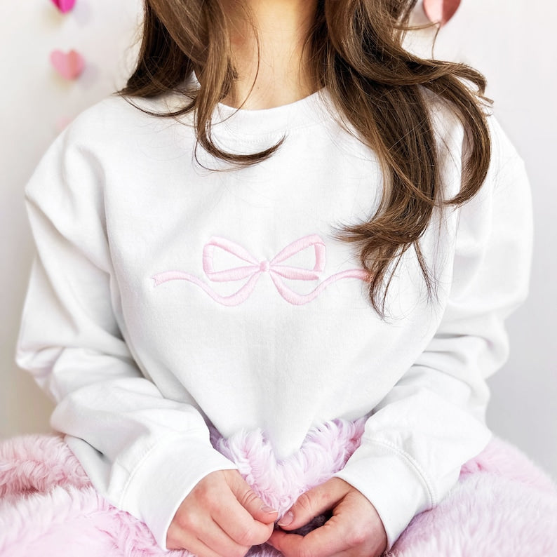 Cute Bow Embroidered Gemma Sweatshirt | Dainty Bow Sweatshirt | Embroidered Bow Ribbon Trendy Sweatshirt | Embroidered Bow | Gift for Her il_794xN.5640966924_q62y.jpg