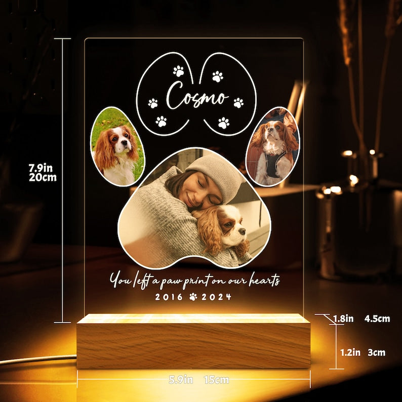 Custom Personalized Pet Photo LED Wooden Base Pet Memorial Frame, Gifts for Pets, Cat Dog Loss Gift il_794xN.5659600382_nl5n.jpg