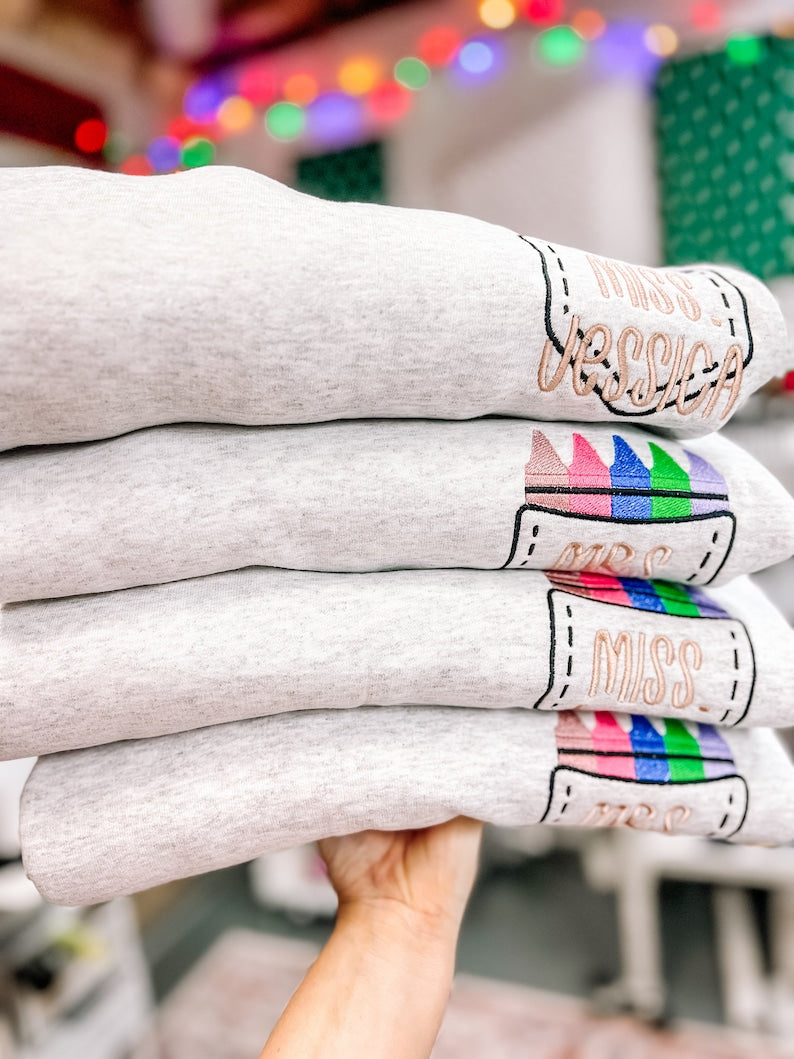 Crayon Pocket Teacher Crew Embroidered Sweatshirt, Gift For Teacher il_794xN.5684955269_7w2y_8a63aaae-d264-444c-9beb-a2dfbdeae61c.jpg?v=1743397378