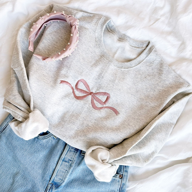 Cute Bow Embroidered Gemma Sweatshirt | Dainty Bow Sweatshirt | Embroidered Bow Ribbon Trendy Sweatshirt | Embroidered Bow | Gift for Her il_794xN.5689031647_aqaz.jpg