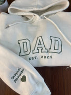 Custom Embroidered Sweatshirt Name On Sleeve With Heart, Grandpa Shirt With Date, Daddy Est Year Shirt, Gift For New Dad, Father's Day Gift il_794xN.5716957393_b8lw.jpg