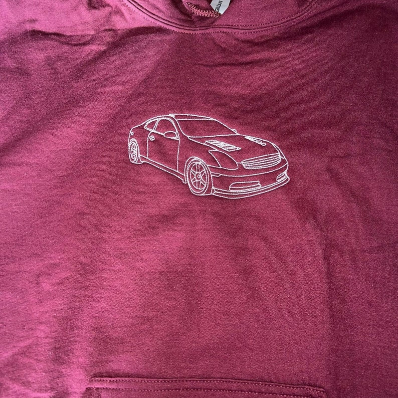 Custom Embroidered Car Outline Sweatshirt From Your Photo, Embroidered Car Hoodie, Custom Car Sweater, Car Lover Hoodie or Tee il_794xN.5727578498_27we.jpg?v=1743397354