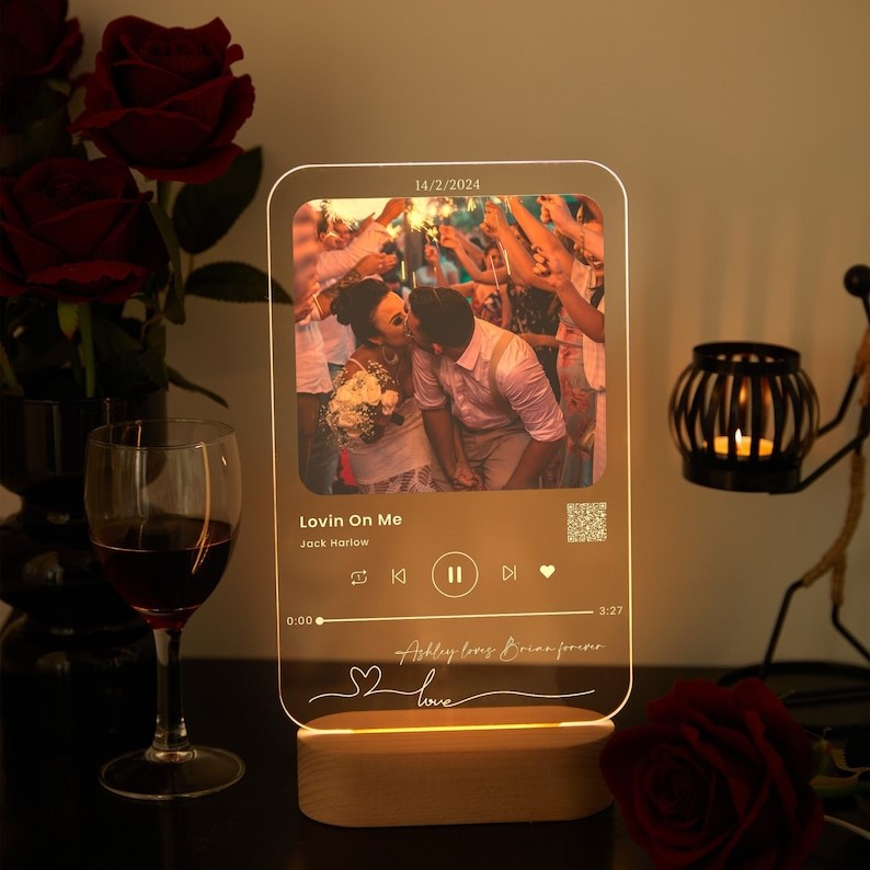 Custom acrylic music plaque, Couples Gift, unique Wedding LED plaque,acrylic plaque with photo,custom picture frames,song picture frame il_794xN.5727624454_h9sr.jpg