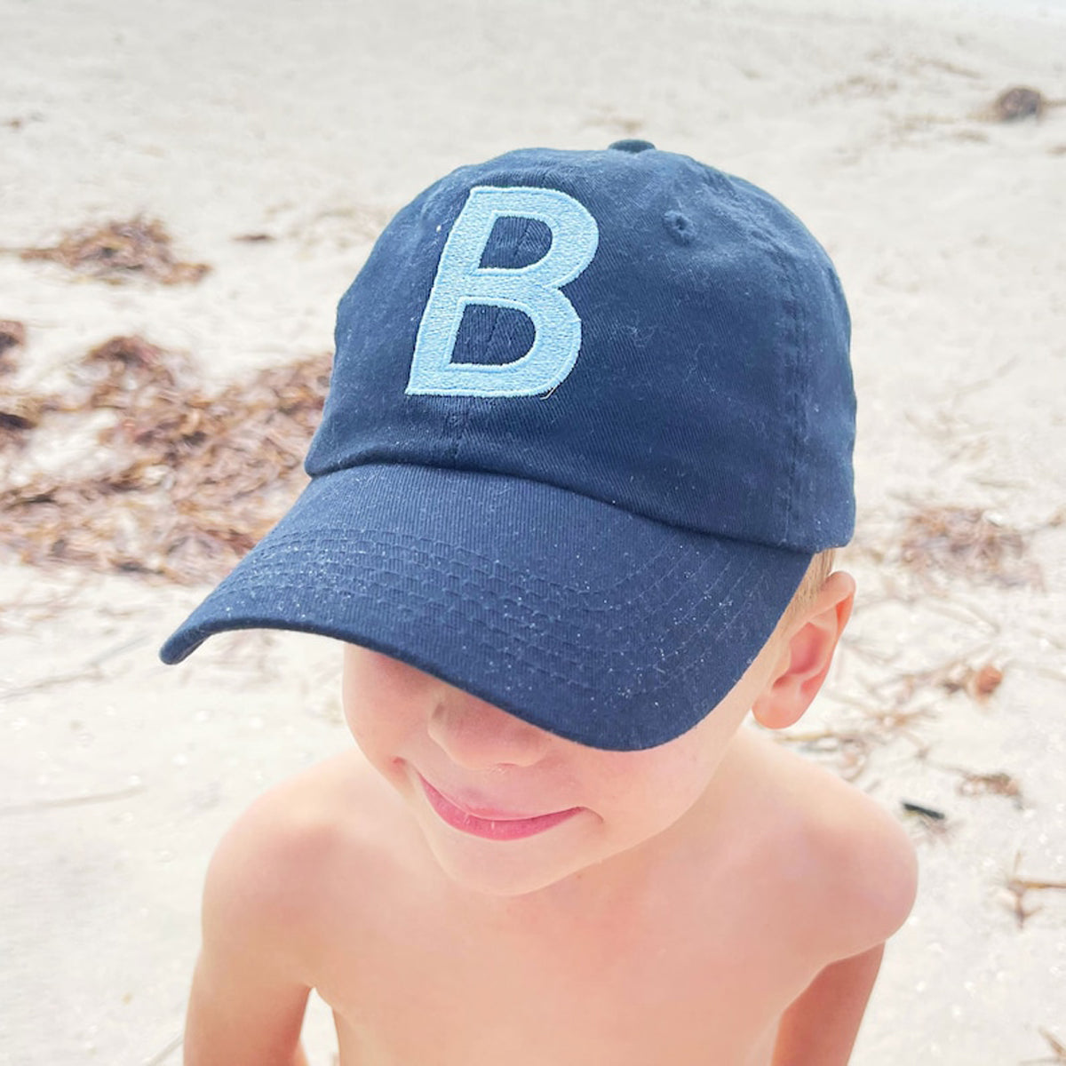 Custom Single Initial Youth Baseball Cap | Custom Embroidered Hat for Kids | Summer Hat | Gift for Kids | Kids' Accessories