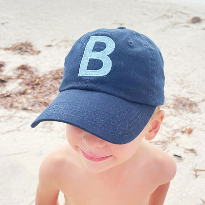 Custom Single Initial Youth Baseball Cap | Custom Embroidered Hat for Kids | Summer Hat | Gift for Kids | Kids' Accessories