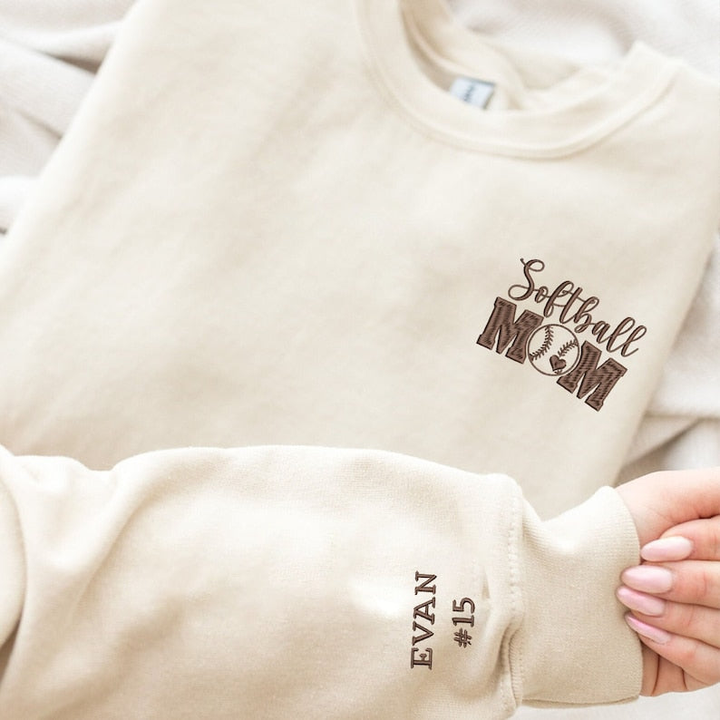 Custom Embroidered Softball Mom Shirt, Softball Mom Shirt with Name and Number on Sleeve, Proud Senior Softball Mom il_794xN.5736355384_1ge7.jpg