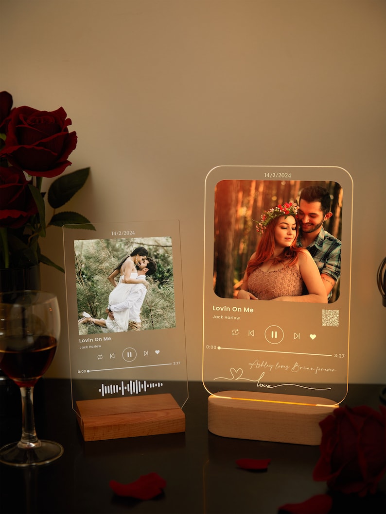 Custom acrylic music plaque, Couples Gift, unique Wedding LED plaque,acrylic plaque with photo,custom picture frames,song picture frame il_794xN.5775676065_2okd.jpg