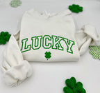 Embroidered St. Patricks Day Sweatshirt-Hoodies, Lucky Unisex Crewneck, Shamrock-Irish Sweatshirt, St Pattys, Simple Holiday Sweater, Gift il_794xN.5777795709_q1pa.jpg