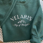 Velaris Embroidered Sweatshirt, ACOTAR crewneck, Velaris City of Starlight sweatshirt, Embroidered Velaris Sweatshirt, bookish sweatshirt