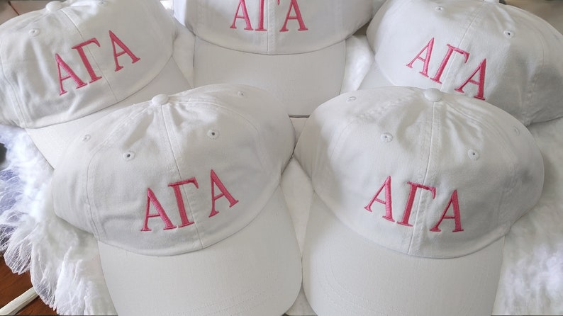Custom Embroidered Billboard Greek Letters Baseball Cap - Officially Licensed Greek Baseball Cap - Sorority Hat - Back To School Outfit