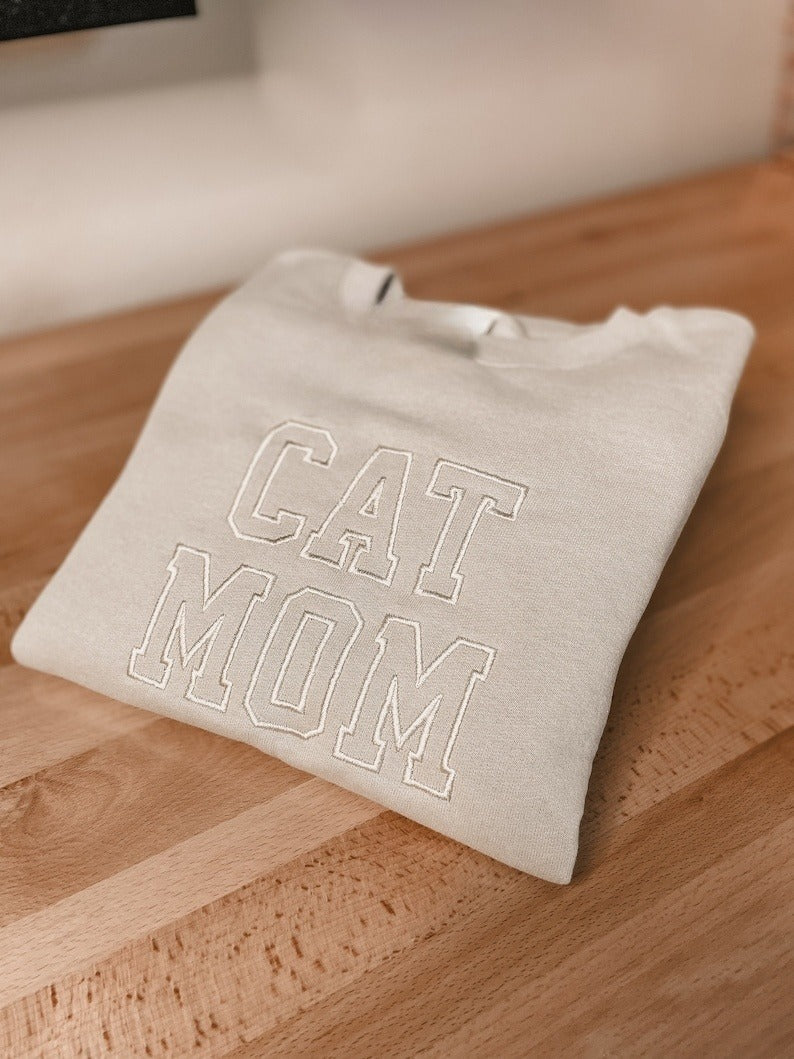 Cat Mom Embroidered Sweatshirt, Custom Embroidered Cat Mom Shirt il_794xN.5798805597_2p8h_1.jpg