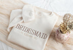 Embroidered Bridesmaid Sweatshirt, Maid of Honor Gifts, Bridal Party Gifts, Bachelorette Party Sweatshirt, Embroidered Sleeve