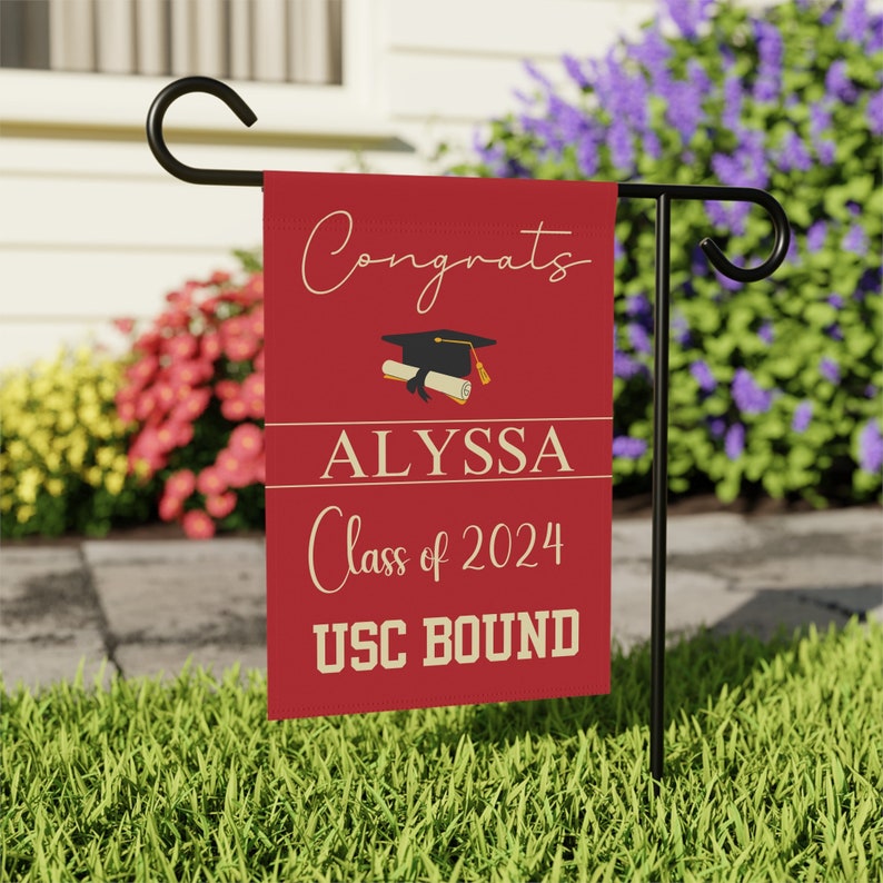 Custom Graduation Flag, Graduation Yard Sign, High School Grad Flag, College Class of 2025 Grad Flag, Personalized College Bound il_794xN.5802910686_kvlo.jpg