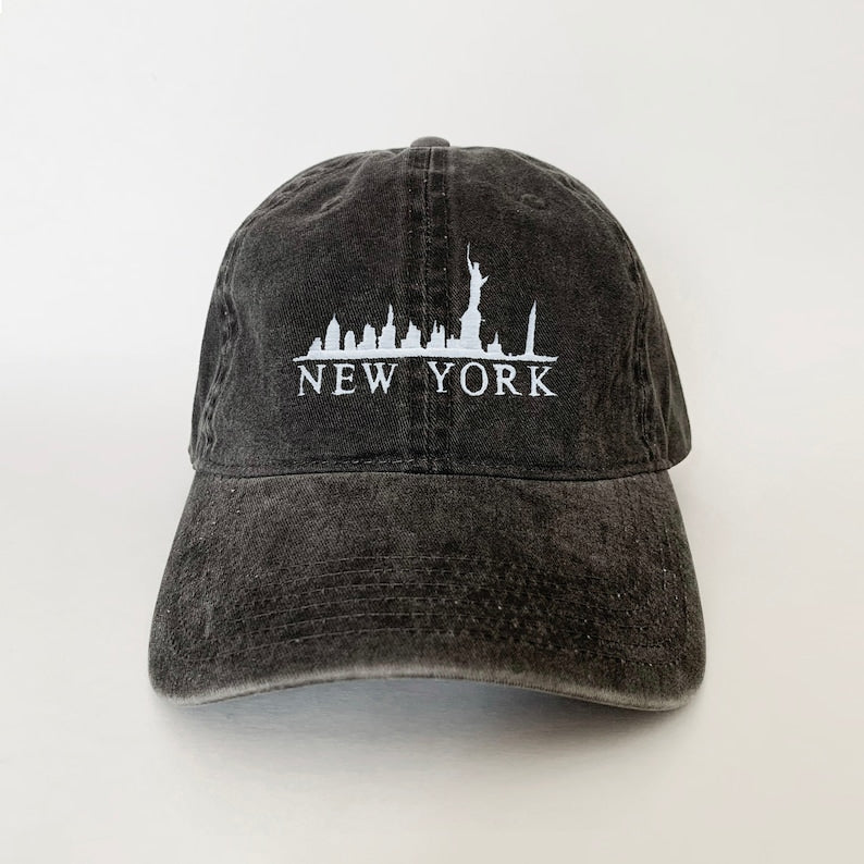 City Skyline Embroidered Cap hat baseball hat Chicago cap LA embroidered ball cap NY Houston Miami Dallas Boston Denver Atlanta Seattle
