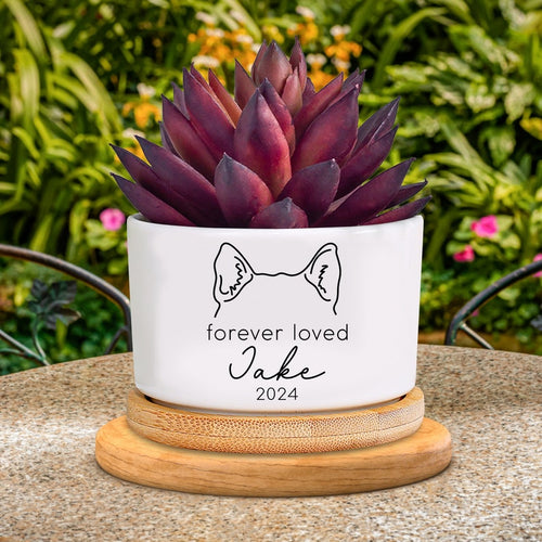 Personalized Dog Ear Memorial Gift Planter Forever Loved Dog Sympathy Gift Pet Memorial Keepsake il_794xN.5840392162_5y23.jpg