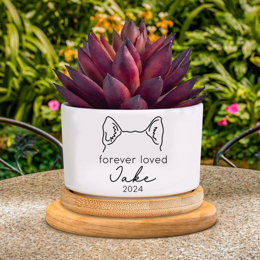Personalized Dog Ear Memorial Gift Planter Forever Loved Dog Sympathy Gift Pet Memorial Keepsake il_794xN.5840392162_5y23.jpg