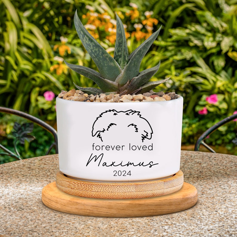 Personalized Dog Ear Memorial Gift Planter Forever Loved Dog Sympathy Gift Pet Memorial Keepsake il_794xN.5840392188_tnl1.jpg
