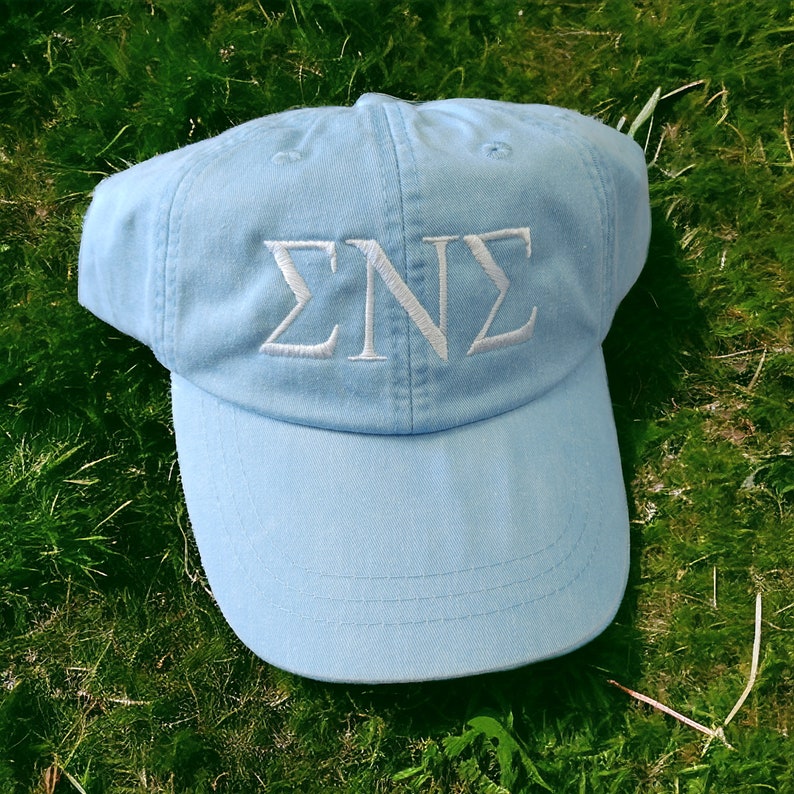 Custom Embroidered Billboard Greek Letters Baseball Cap - Officially Licensed Greek Baseball Cap - Sorority Hat - Back To School Outfit