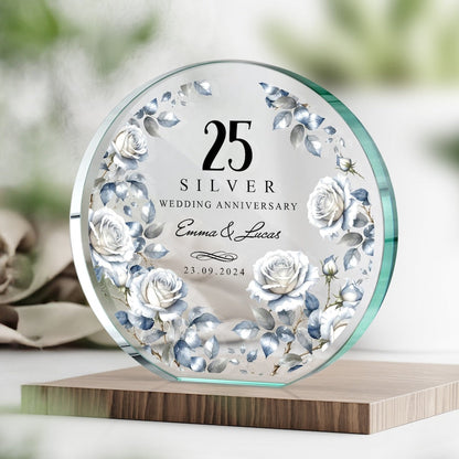 Personalised 25th Wedding Anniversary Gift | Silver Anniversary Plaque | Anniversary Keepsake Gift for Husband, Wife, Parents il_794xN.5850726828_csw8.jpg