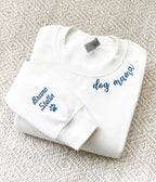 Dog Mama Embroidered Sweatshirt, Custom Embroidered Dog Mom with Pet Name on Sleeve, Gift For Dog Mom, Mother's Day Gift il_794xN.5853063904_snag.jpg