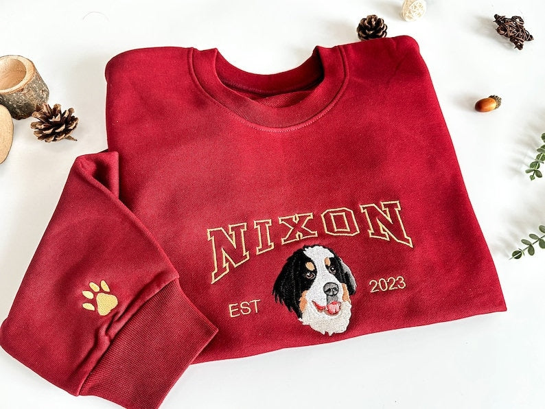 Custom Dog/Cat Face Embroidered Shirt from Your Photo,Personalized Embroidered Sweatshirt with Dog Name, Gifts for Dog Lover, Cat Lovers il_794xN.5868769484_8e8f.jpg