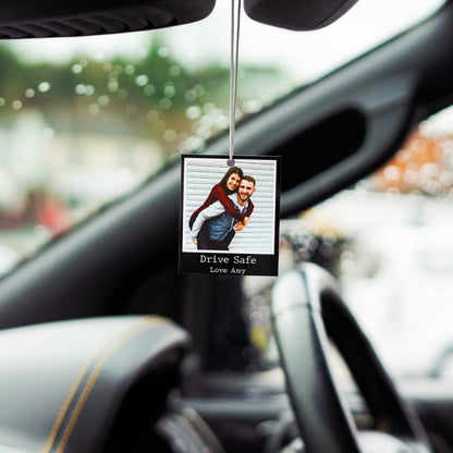 Personalised Photo Car Ornament Black Typewriter Style Hanging Car Polaroid Any Image Car Accessories Gift Idea First Car Charm Gift il_794xN.5877684636_22e8.jpg