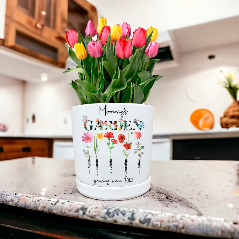 Personalized Birth Month Ceramic Flower Pot, Unique Mother's Day Gift for Her, Gift for Grandma, Mom, Wife, Indoor/Outdoor Potter Plant Pot il_794xN.5880798530_bfar.jpg