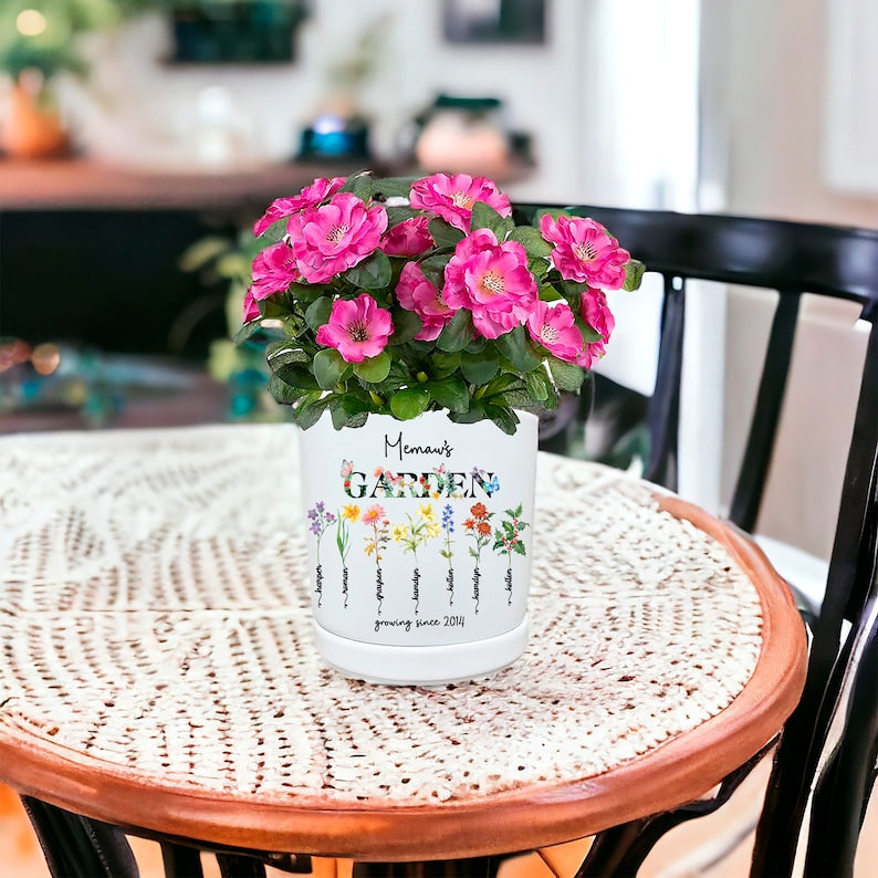 Personalized Birth Month Ceramic Flower Pot, Unique Mother's Day Gift for Her, Gift for Grandma, Mom, Wife, Indoor/Outdoor Potter Plant Pot il_794xN.5880798662_th52.jpg