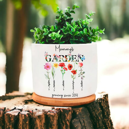 Personalized Birth Month Ceramic Flower Pot, Unique Mother's Day Gift for Her, Gift for Grandma, Mom, Wife, Indoor/Outdoor Potter Plant Pot il_794xN.5880798808_glpm.jpg