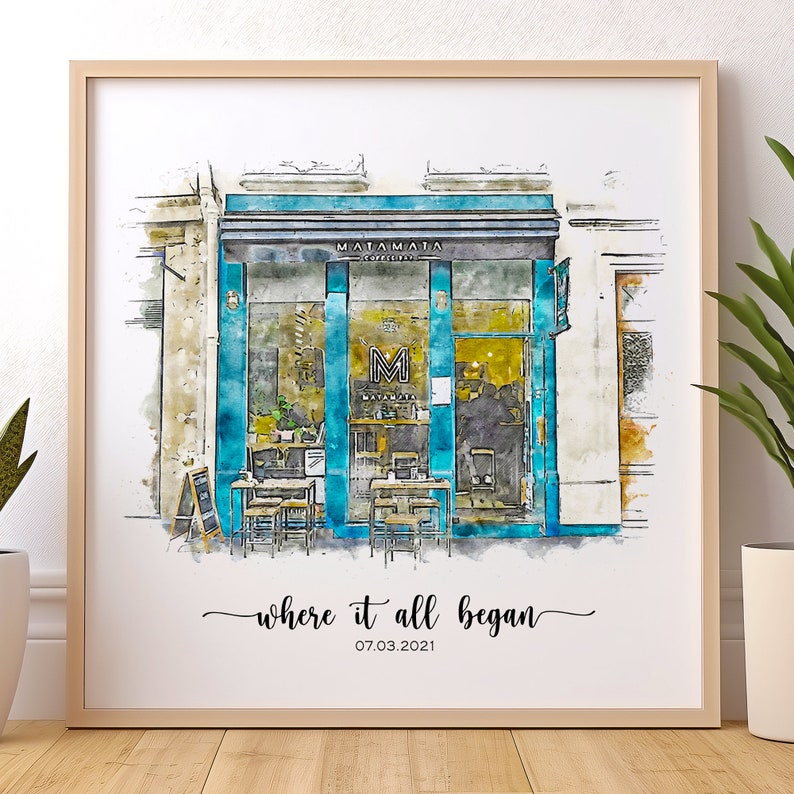 Where We Met,Where It All Began,Custom house portrait wood sign,Our First Date,Engagement Gift,Anniversary Gift,Where He Proposed,One year anniversary il_794xN.5881559103_2wqd.jpg