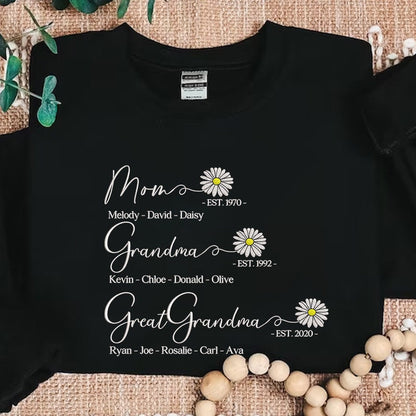 Custom Mom Grandma Great Grandma Embroidered Sweatshirt, Great Grandma with Grandkids Names Sweatshirt, Gift For Grandma, Mother's Day Gift il_794xN.5885526627_8z99.jpg