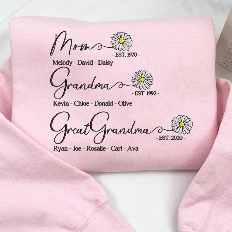 Custom Mom Grandma Great Grandma Embroidered Sweatshirt, Great Grandma with Grandkids Names Sweatshirt, Gift For Grandma, Mother's Day Gift il_794xN.5885526679_fqc9.jpg