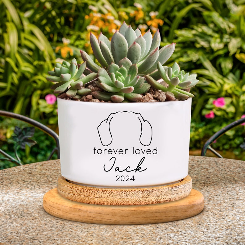 Personalized Dog Ear Memorial Gift Planter Forever Loved Dog Sympathy Gift Pet Memorial Keepsake il_794xN.5888488713_bmqx.jpg