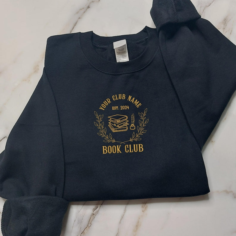 Custom Book Club Embroidered Shirt, Customized Book Shirt, Reading Club, Personalized Name Book Club Embroidered Shirt il_794xN.5893844708_erhz.jpg?v=1743397377
