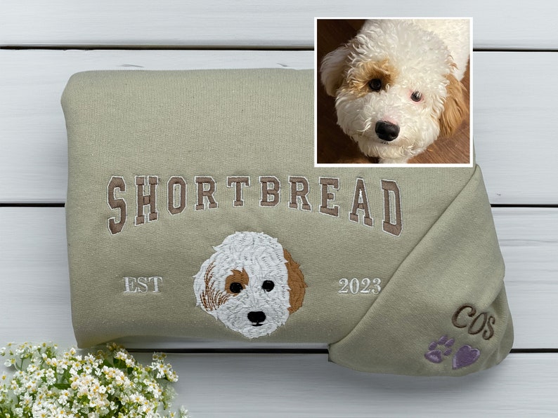 Pet Embroidered Sweatshirt, Embroidered Dog Hoodie, Custom Dog Face Embroidered Sweatshirt From Photo, Pet Lovers Gift, Mother Day Gift il_794xN.5896798876_r3iq.jpg?v=1743397381