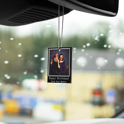 Personalised Photo Car Ornament Black Typewriter Style Hanging Car Polaroid Any Image Car Accessories Gift Idea First Car Charm Gift il_794xN.5925770721_3zdt.jpg