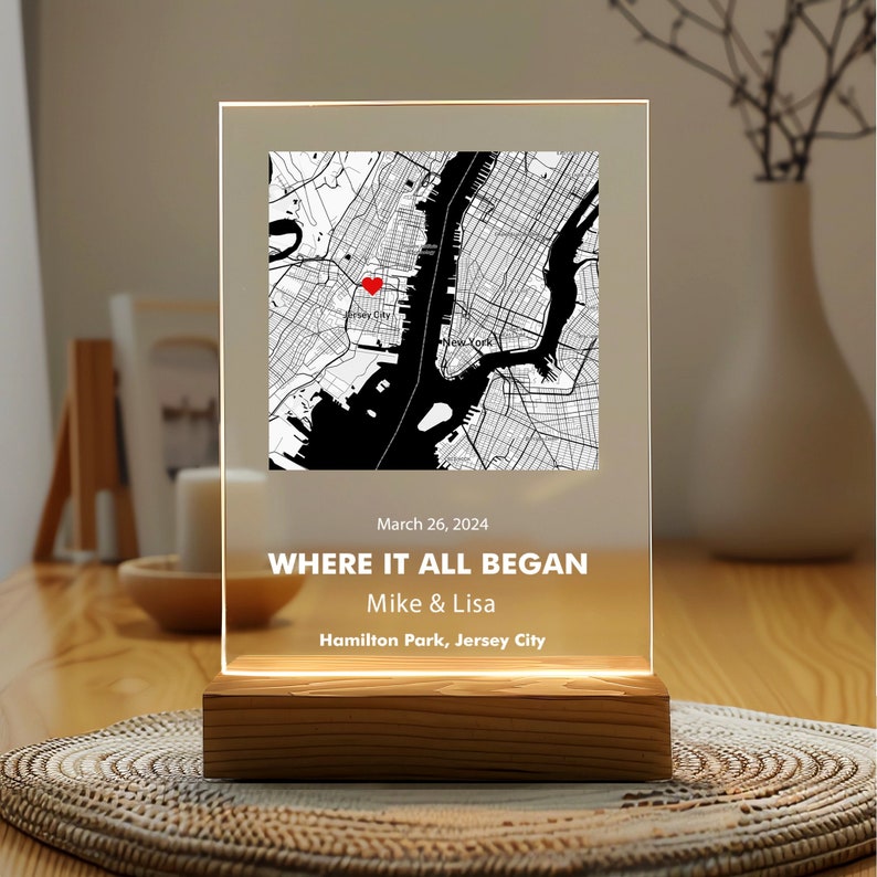 Where We First Met map, anniversary gift for him, Map Our First Date plaque, Wife anniversary, first date Girlfriend gift,where it all began il_794xN.5929373824_iow7.jpg