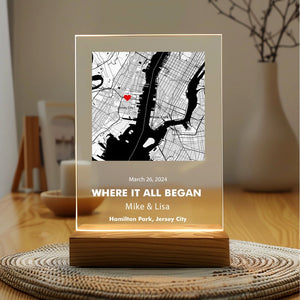 Where We First Met map, anniversary gift for him, Map Our First Date plaque, Wife anniversary, first date Girlfriend gift,where it all began il_794xN.5929373824_iow7.jpg