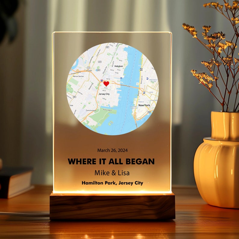 Where We First Met map, anniversary gift for him, Map Our First Date plaque, Wife anniversary, first date Girlfriend gift,where it all began il_794xN.5929374000_tu6y.jpg