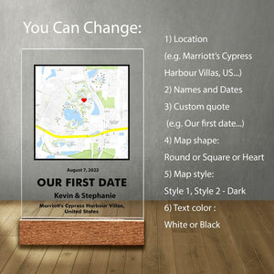 Where We First Met map, anniversary gift for him, Map Our First Date plaque, Wife anniversary, first date Girlfriend gift,where it all began il_794xN.5929374136_ey73.jpg