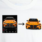 Personalised Car Hoodie, T-Shirt and Jumper, Custom Embroidered Car Hoodie Gift for Car Guys and Enthusiast, Car Gift Realistic Photo Design