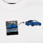 Personalised Car Hoodie, T-Shirt and Jumper, Custom Embroidered Car Hoodie Gift for Car Guys and Enthusiast, Car Gift Realistic Photo Design