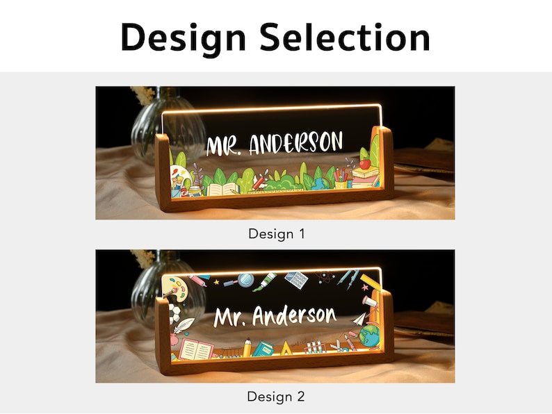 Personalized Name Desk Plate for Teacher | Custom Name Sign for Desk | Lighted Acrylic Nameplate | Teacher Appreciation Gift | Office Decor il_794xN.5939725220_c0hf.jpg