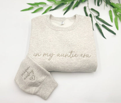 Embroidered In My Auntie Era Custom Sweatshirt with Kids names-Personalized-Soft-Mama-Grandma-Gift for Her Aunt, Auntie Apparel, Mothers Day il_794xN.5940638038_cvu9.jpg
