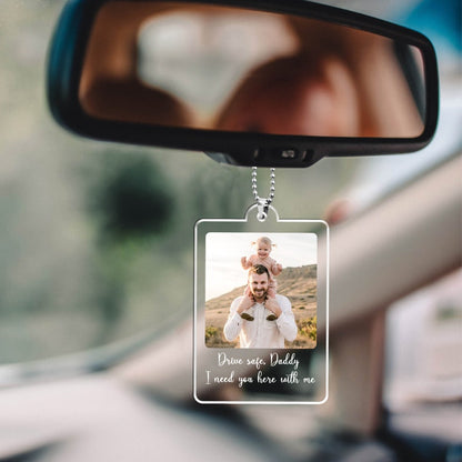 Custom Photo Car Ornament, Car Hanging, Custom Gift for Dad, Rear View Mirror Charm, Dad Gift From Daughter, Fathers Day Birthday Photo Gift il_794xN.5959402513_d1nn.jpg